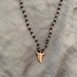 Maisonirem beaded shark tooth necklace
